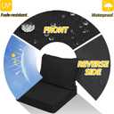 AAAAAcessories Outdoor Seat Cushions for Chairs, Fade-Resistant, Waterproof Patio Furniture Replacement Cushions, 21" x 21" x 3" + 21" x 17", Charcoal Black