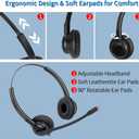 USB Headset with Mic for PC Computer Laptop Headphones with Noise Cancelling Microphone in-line Control for Home Office Online Class Teams Zoom
