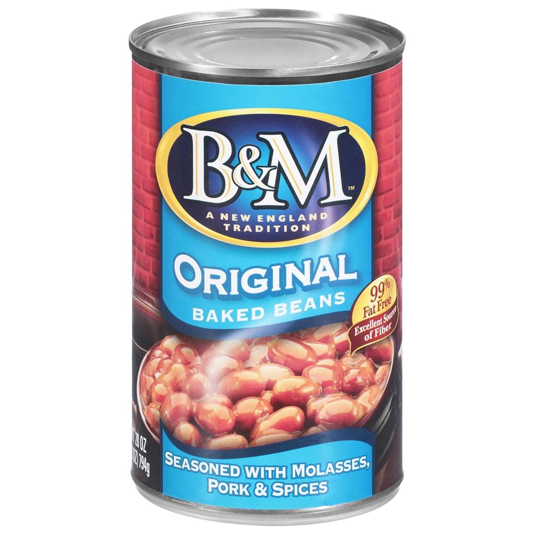 B&M Baked Beans, Original Flavor, 28 Ounce Can (EXP 07/17/27)