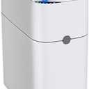 Touchless Automatic Bathroom Can with Lid - 3 Gallon Slim Motion Sensor Garbage Can for Bedroom, Kitchen, Office - White (6" W x 11" L x 13" H)