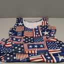 FASHGL American Flag Dress Women 4th of July Short Sleeve T Shirt Dresses Star Stripes USA Dress Patriotic Summer Tee (Medium, Blue)