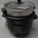 Aroma Housewares ARC-363-1NGB 3 Uncooked/6 Cups Cooked Rice Cooker, Steamer, Multicooker, 2-6 cups, Black
