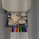 Worgree DIY Wooden Magnets, 36 pcs Wooden Art Craft Supplies Painting Kit for Kids Party Favors for Boys Girls Ages 4-8 8-12 Birthday Easter Crafts Gifts Toys Basket Goodie Bag Stuffers