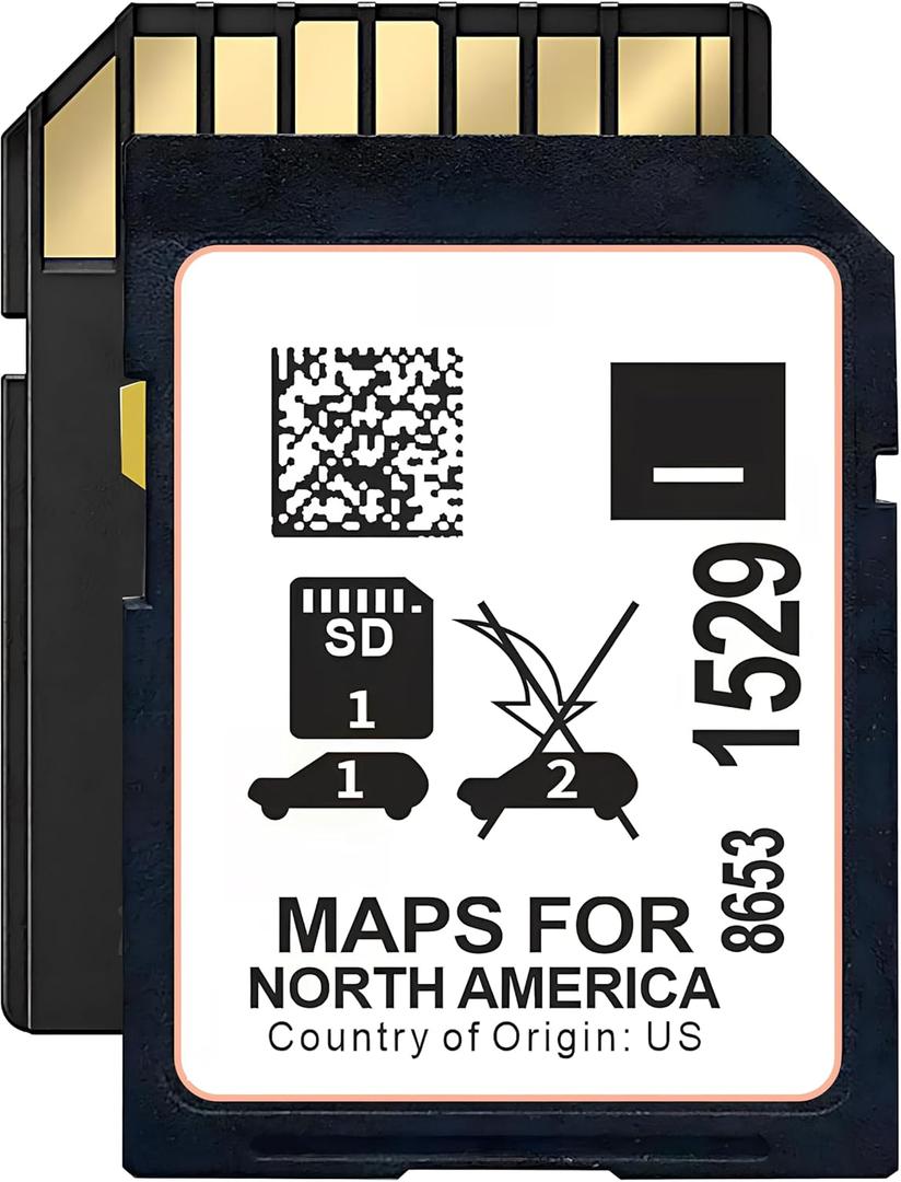 8653 1529 Navigation SD Card 2024 Map Update Fits Select 2019-2023 Acadia, Canyon, Yukon, Silverado, Suburban, Tahoe, Sierra, Equinox, Enclave, CT4, CT5, XT6 & More USA Canada Mexico Maps