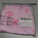 WDIRARA Girl's Cute Bow Striped Ruffle Dress Sleeveless Mini A-line Sundress Pink 4Y