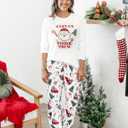 PATPAT Family Christmas Pjs Matching Sets Holiday Jammies Sleepwear Christmas Pajamas for Family Xmas Outfits with Socks (White, XL)