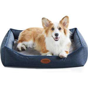 Orthopedic Dog Beds for Medium Dogs, Durable Egg Crate Foam Sofa Dog Bed wit Washable Removable Cover,Waterproof Lining,Pet Bed for Large Dogs (Navy Blue, 31.5" L x 25.2" W x 7" Th)