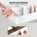 Nieifi Adhesive Wall Shelf, Shower Shelves, Shower Organizer for Bathroom Organization (White, 3 pieces)