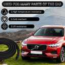 Heavy Duty Automotive Door Weather Stripping 10Ft Car Door Rubber Edge Trim Seal Strip Gasket with Side Bulb for Car Bus Camper Boat RV Truck Doors