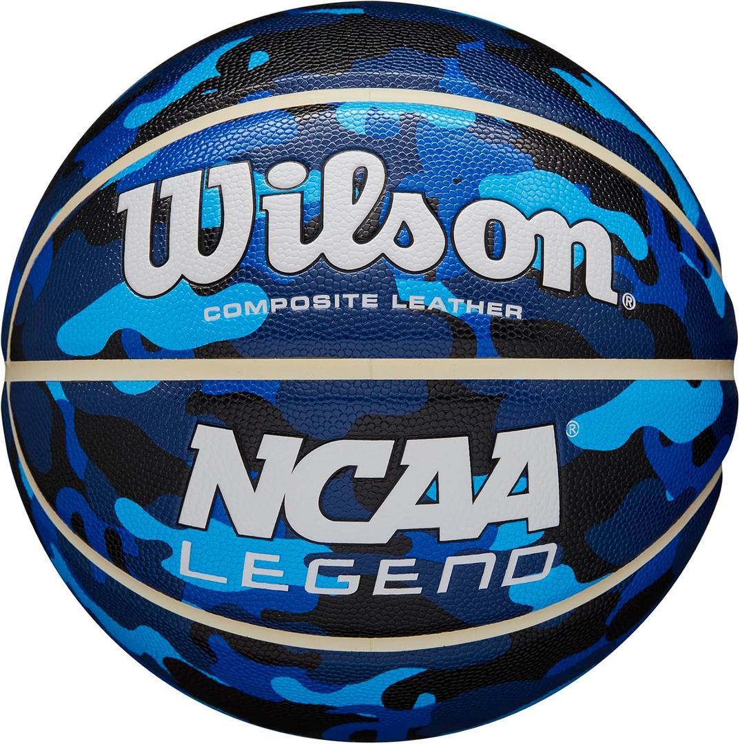 WILSON NCAA Legend Basketballs - Size 5, Size 6 and Size 7 (Blue Camo)