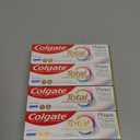 Colgate Total Active Prevention Whitening Gel Toothpaste with Fluoride, Bulk with Clinically Proven Formula That Fights Plaque Bacteria, Mint, 4 Pack, 5.1 oz