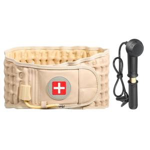 Decompression Back Belt for Lower Back Pain Relief and Lumbar Support, Spinal Decompression Belt for Woman and Men, One Size Fits 29-49 inches Waist, Decompression Back Brace for Sciatica (Beige), Medium