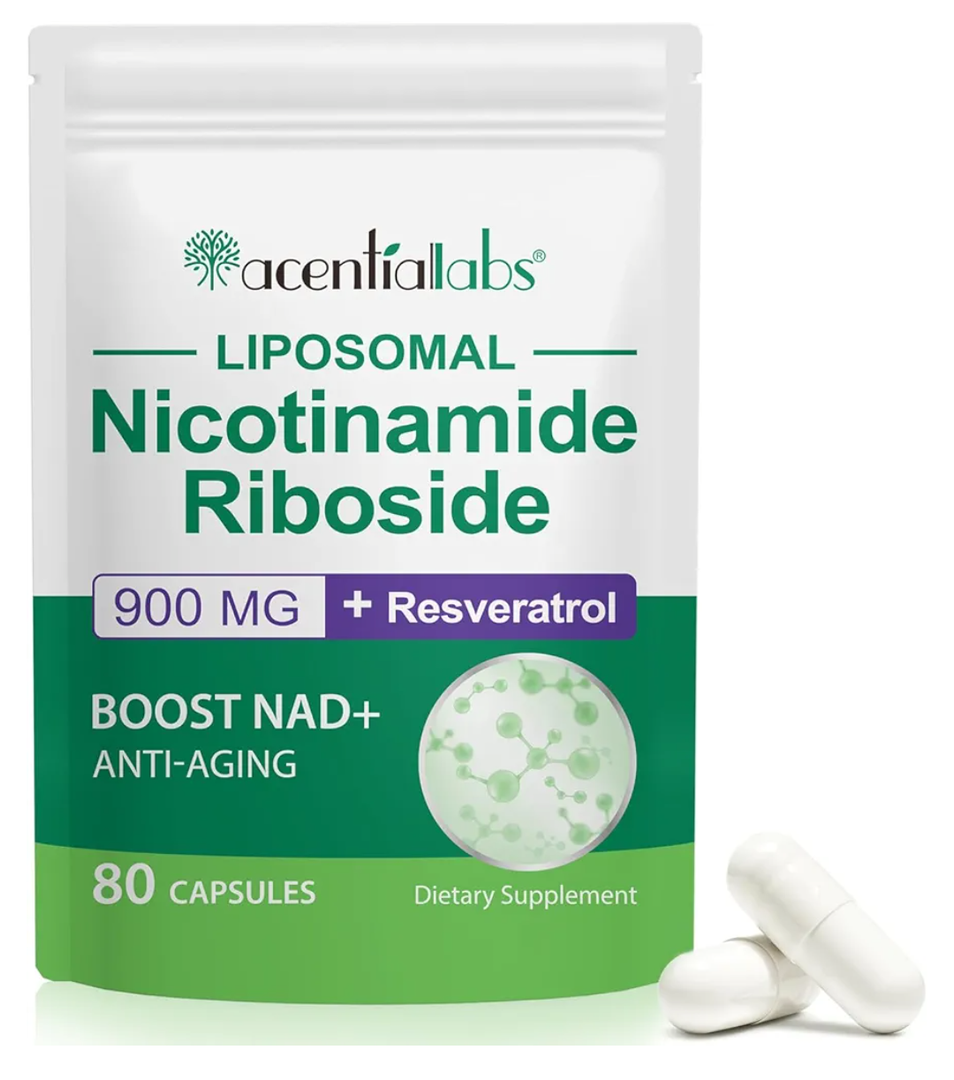 NAD Nicotinamide Riboside Resveratrol 900mg, NAD Supplement Support Cellular Health, Anti-Aging, Energy, Focus - 80 Capsules, Exp Date: 11/23/27