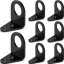 Therwen 8 Pcs 3/16" Mounting Hole Brake Bolt on Type Brake Line Tabs Mounting Tabs 90 Degree Line Adapter Weld(Black)