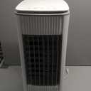 Evaporative Air Cooler, 25 Inch Swamp Cooler Air Conditioner w/Double Tanks, 7H Timer, 16ft Remote, 3 Ice Packs, 70 Oscillation, 3 Speeds & 2 Modes, 60W Portable Windowless Air Conditioner