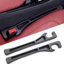 Dyale Car Seat Gap Filler 2 Pack, No Drop Seat Guard for Cars SUVs Trucks, Car Accessories Interior for Between Seat and Console, Prevent Stop Cellphone Wallet Keys Coins and Card from Dropping-Black