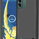 Battery Case for Samsung Galaxy S22, 4800mAh Rechargeable Extended Battery Charging Charger Case, Add 100% Extra Juice, Not Compatible with S22+ or S22 Ultra (6.1 inch) Black