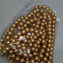 12 Feet Christmas Wooden Bead Garland Wood Bead Garland Christmas Tree Decorations for Xmas Holiday Favors (Gold)