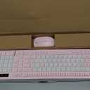 Wireless Keyboard and Mouse Combo, Full-Sized Quiet Wireless Keyboard and Adjustable DPI Mouse, 2.4GHz USB Receiver, Keyboard and Mouse for PC, Windows, Desktop, Laptop (Pink and White-B)