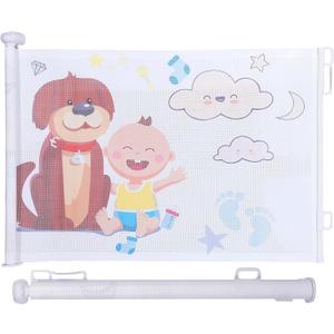 Retractable Baby Gates for Stairs, PVC Mesh Dog Gates for Doorways Extends to 72" Wide 33" Tall, Child Safety Gates for Doorways,Indoor,Hallways,Outdoor, White