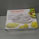 3-In-1egg Slicer For Hard Boiled Eggs,Stainless Heavy Duty Steel Egg Slicer Kitchen Gadget, Fit Strawberry,Apple,Banana,Cherry,Tomato,White