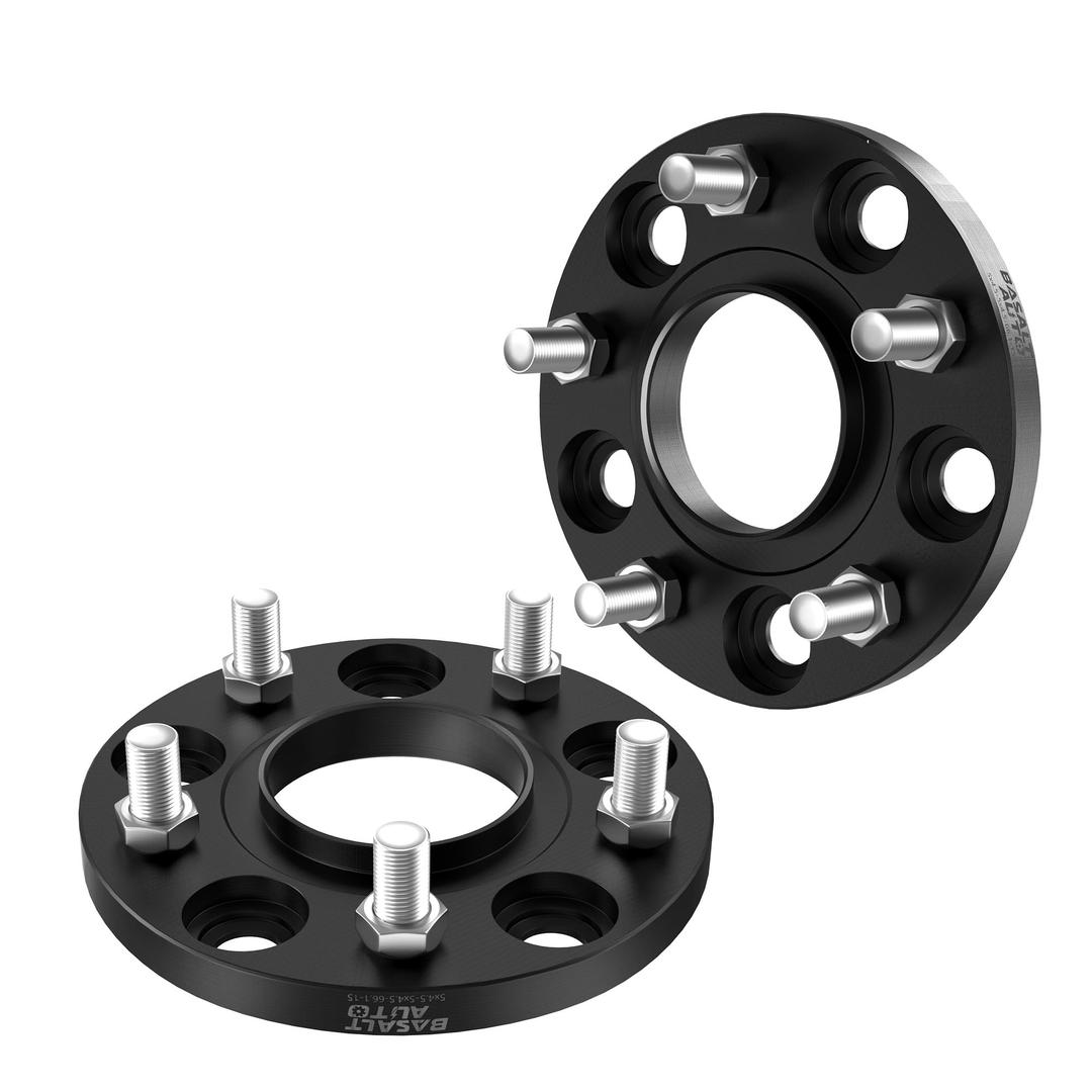 BasaltAuto 2Pcs Black Hubcentric Wheel Spacers 20mm Thick 5 x 4.5 M12x1.25 Studs 66.1mm Hub Bore Compatible for Nissan Altima Rogue Sentra Infiniti QX50-QX70 Q50-Q70 G35 G37 M35 M37 M45