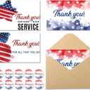 Seajan 120 Sets Veterans Day Gifts Patriotic Thank You Cards with Envelopes and Stickers American Flag Note Cards Bulk Veteran Gifts for Thanksgiving Day