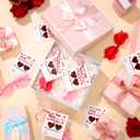 Geiserailie 24 Pcs Valentines Day Gifts Valentines Day Heart Glasses with Cards for Greeting Gifts Exchange Favors