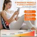 16 Head Massage Gun Deep Tissue, Quiet Back Massager for Pain Relief Deep Tissue with 9 Modes and 9 Intensities for Back, Shoulders, Arm, Legs, Foot, Body