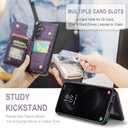 Vinich for Samsung Galaxy S26 Plus Wallet Case with Card Holder, RFID Blocking Credit Slots Kickstand Shockproof Phone Cover for Women Men, Purple