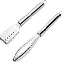 Fish Scaler Remover, Fish Scales Scraping Tool, Fishes Scaler Scraper with Grip Handle Fast Cleaning Skin Steel Brush Fishes Peeling Scraper(Silver)