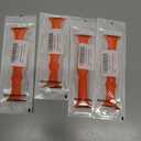 4 x STG Sport Band Compatible with Apple Watch 38mm 40mm 42mm 44mm, Soft Silicone Slim Thin Narrow Replacement Strap Compatible for iWatch SE Series 6/5/4/3/2/1 (Orange, 42/44mm)