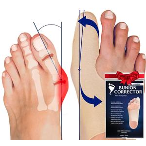 Bunion Corrector for Women Big Toe, Men Too  Ultra-Thin Separator Sock for Bunions. Correction & Pain Relief While You Walk. Splint That Fits in Dress Shoes, Sneakers & Boots. Med-Right