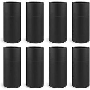 12Pcs 100ml Black Kraft Paperboard Tubes with Lids, Empty Round Cardboard Jars, Essential Oil Packaging Bottle, Kraft Paper Containers for Pencils, Tea, Coffee Cosmetic, DIY Crafts, Gift Packaging