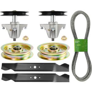 q&p Deck Rebuild Kit LTX1045 LTX1046 LTX1046V Includes(2) Spindle 618-04865 918-04865A (2) Idler 753-08171 756-04129B 756-04129C (1) Belt754-04219 954-04219 (2) Blade 742-04244 742-04290