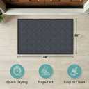 Barnyard Designs Premium Gray Non-Slip Door Mat (30" x 48", 2-Pack)