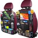 Car Backseat Organizer,10 Storage Pockets &10 Tablet Holder, Waterproof & Durable, Universal Fit for Sedan SUV, Truck, Minivan (2)