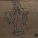 Haunted Hill Farm Motion-Activated 7.5-Ft. Tall Smoldering Ghoul, Plug-in Talking Scare Prop Animatronic with Spooky Sound Effects and Lights for Indoor or Covered Outdoor Creepy Halloween Decoration