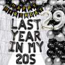 LaVenty Last Year In my 20S Birthday Decorations 29th Birthday Decorations for Men 29 Balloon Number 29 Birthday Balloons (Dark), 2 x 0.4 x 4 inches