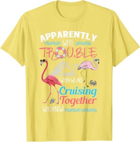 Apparently We're Trouble When We Are Cruising Together T-Shirt (Small, Black)