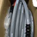 5000PSI Pressure Washer Gun and Hose Kit, 100FT Kink Resistant Steel Braided Power Washer Hose with 3/8" Swivel Quick Connector and M22 14mm Adapters Replacement/30" Extension Washer Wand