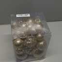 Christmas Ornaments Set, 30ct Clear Champagne Christmas Ornaments for Christmas Decoration Large Shatterproof Plastic Balls Xmas Tree Ornaments for Home Decor Wedding Party Gifts- Multi-Size