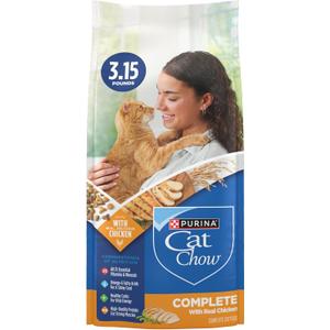 Purina Cat Chow Complete High Protein Dry Cat Food With Real Chicken - (Pack of 4) 3.15 lb. Bags