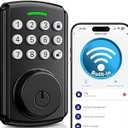 Keyless Entry Door Lock, Bulit-in Wi-Fi, App Remote Control, Real-time Alerts, IP65 Waterproof, Smart Door Lock, Auto Lock, Deadbolt Smart Lock