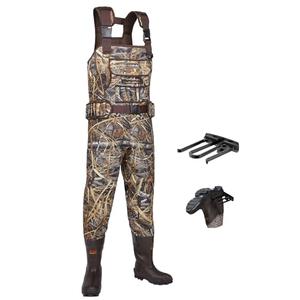 HISEA Chest Waders for Men, Hunting Wader with 800G Insulated Boots, 4.5mm Neoprene Waterproof Mens Camo Bootfoot Waders, Size 8/41