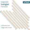 153in Cord Hider Wall, Wire Hiders for 3 Cords, Paintable Cable Cover for 2 Thick Extension Cables, Wire Concealer to Hide Cords Wall Mounted TV, 9X L17in X W0.95in X 0.47in, Beige