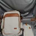 UKEIN Luggage Sets 3 Piece, PC Hardside Carry On Luggage 28 Inch With Spinner Wheels with TSA Lock, Carry On Suitcase Set With Travel Backpack for Men (Beige, 3 piece set (28inch))