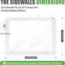 Clear Canopy Sidewalls for 12x12 Pop Up Tent,3 Pack Sunwalls Only,(White)