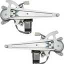 TRQ Rear Power Power Window Regulator & Motor Assembly Set Compatible with 2001-2005 Toyota RAV4 TO1550161 TO1551161