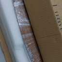 LumFurn Oval Glass Coffee Table, Mid-Century Modern Design, L43 x W22 x H17 inch, 2-Tier Structure, Olive Shaped Clear Glass Top and Walnut Finish Wood Shelf, Tapered Legs with Gold Finish Frame